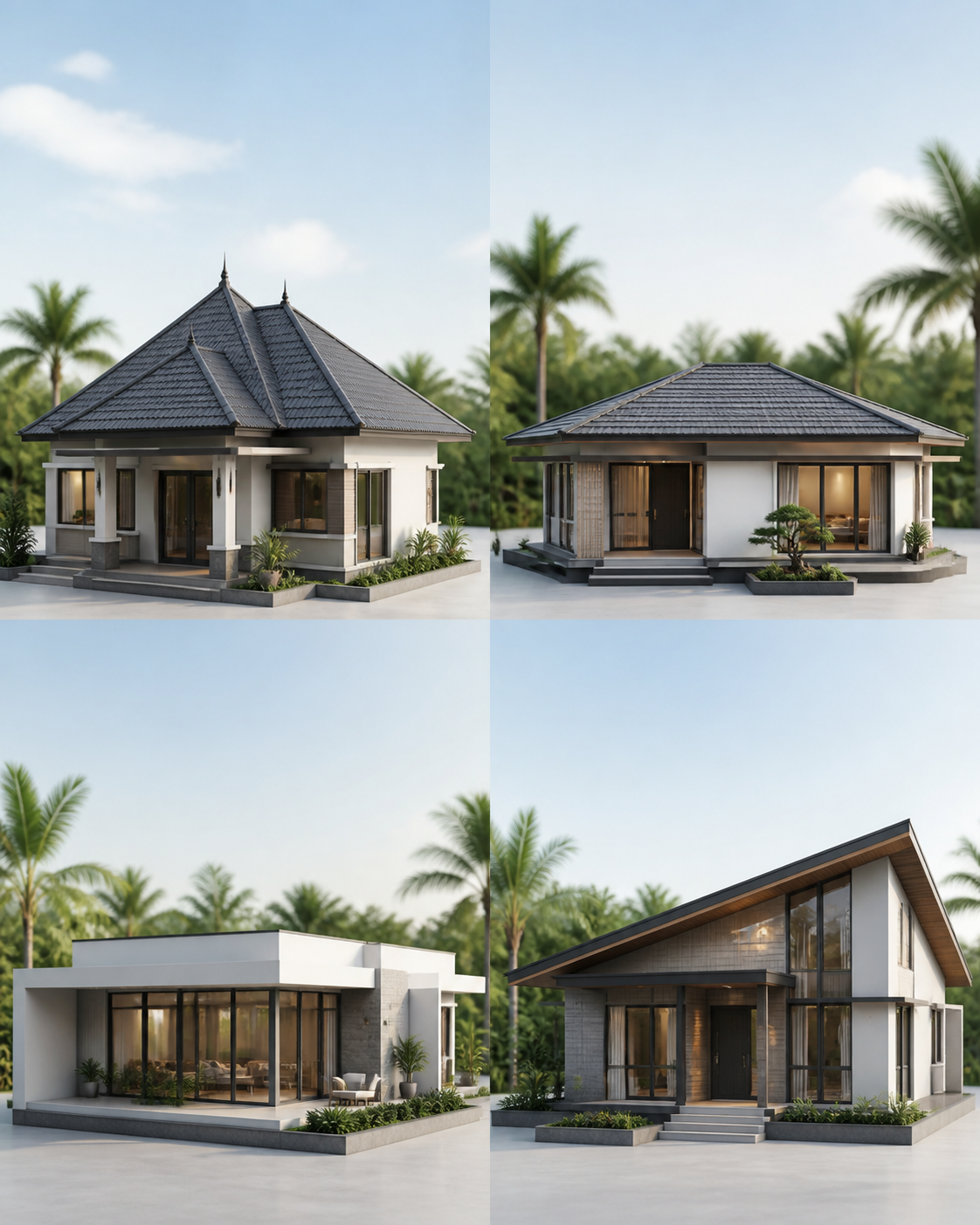 Kiểu mái nhà hài hòa với kiến trúc
