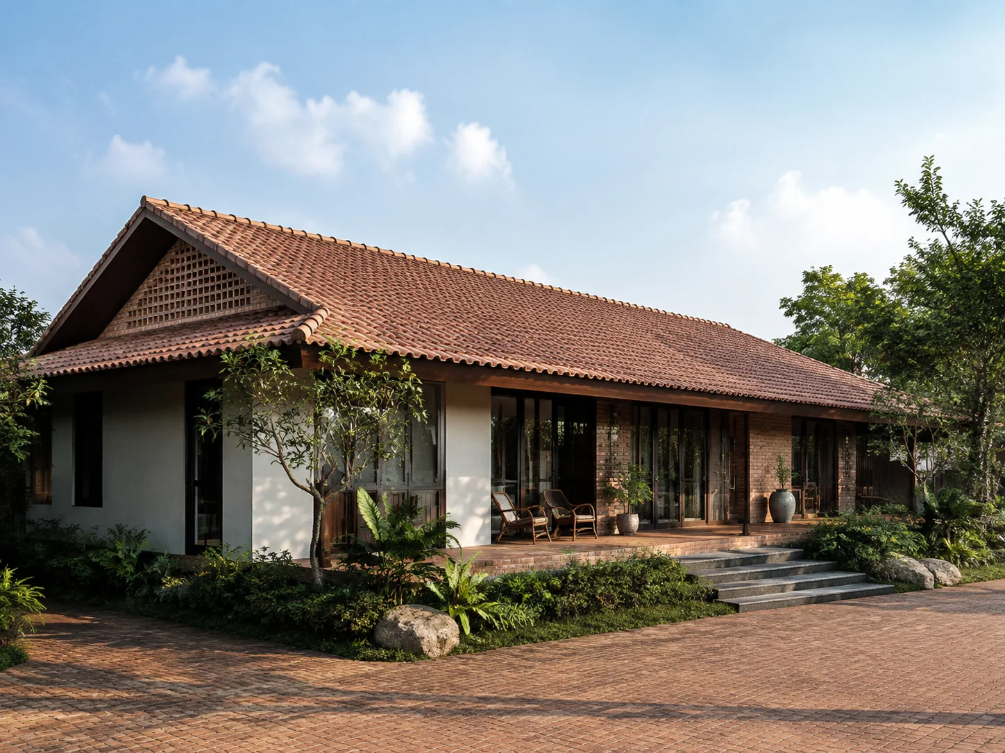 Minh họa Nhà mái ngói