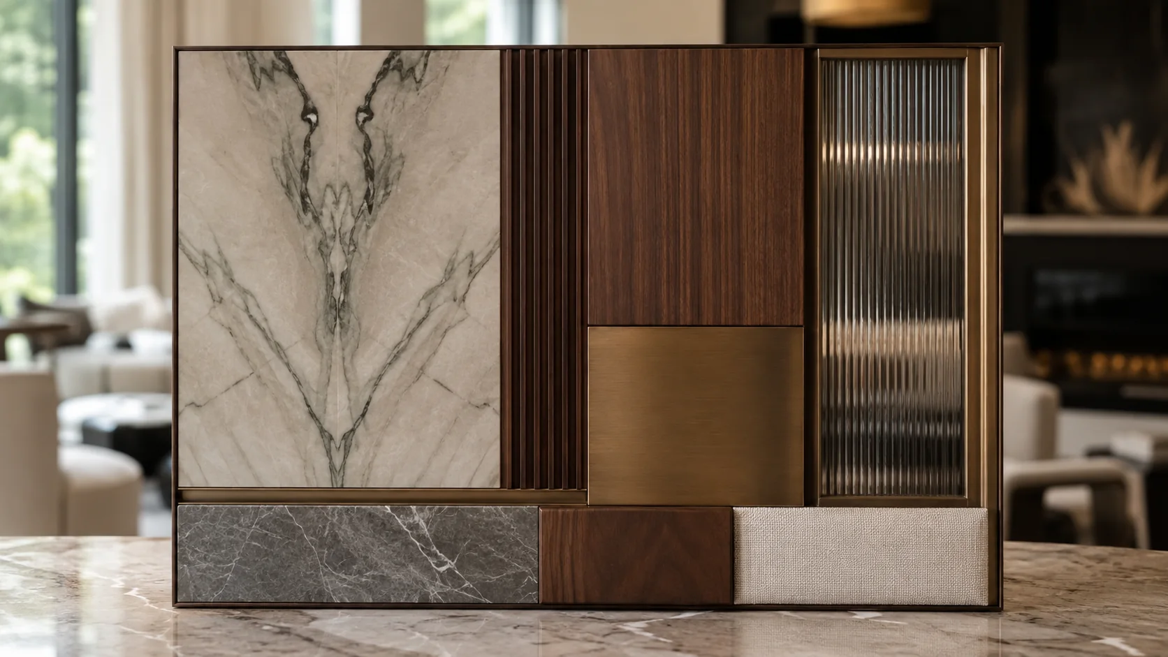 Màu sắc và vật liệu Phong cách Luxury