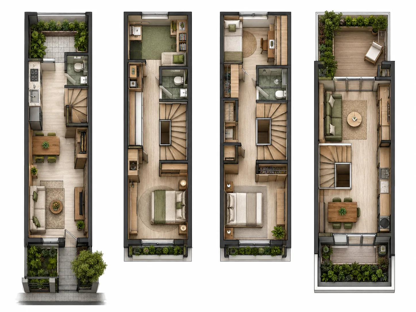Minh họa Mặt bằng đất hẹp