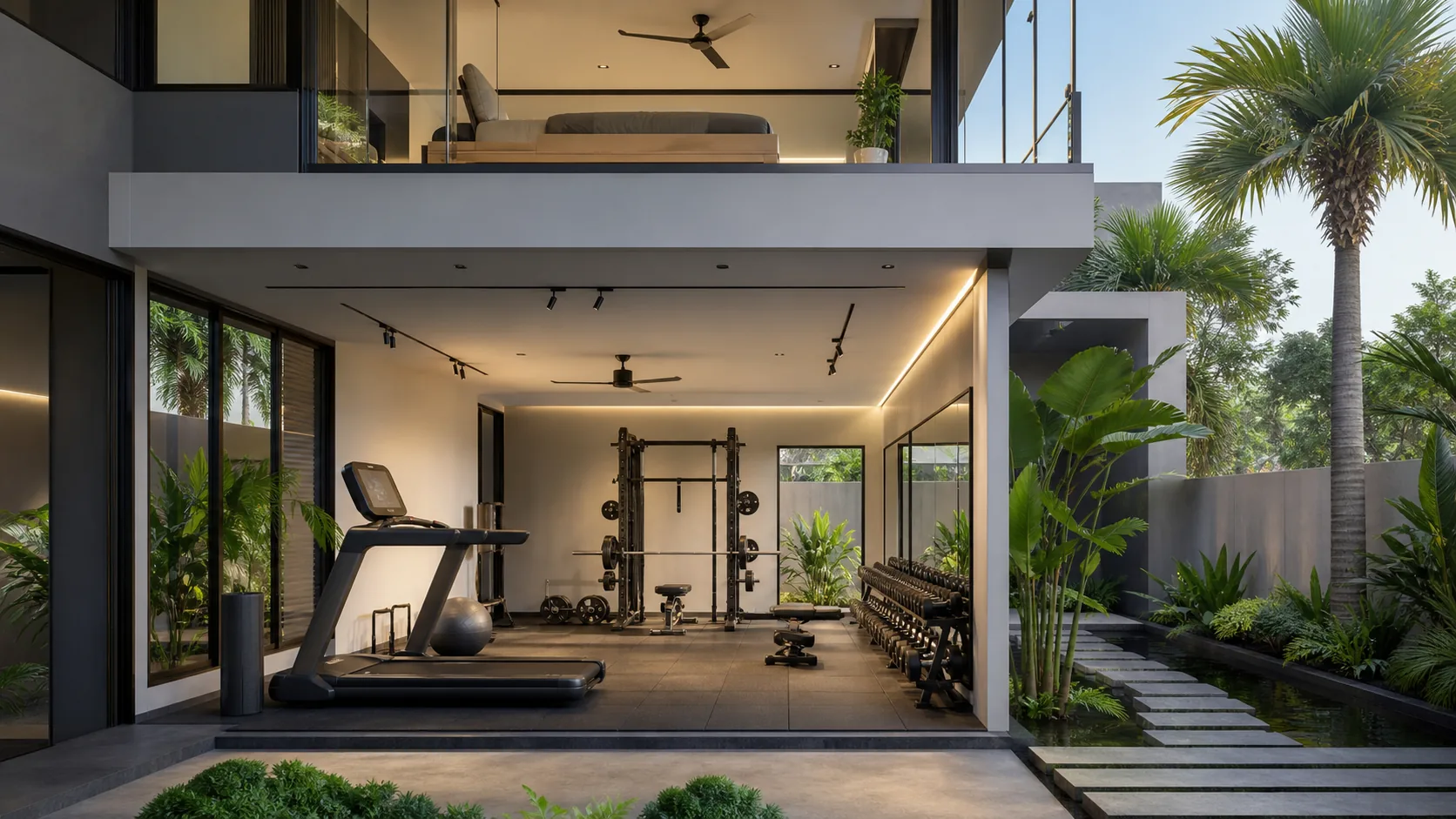 Minh họa Nhà có phòng gym