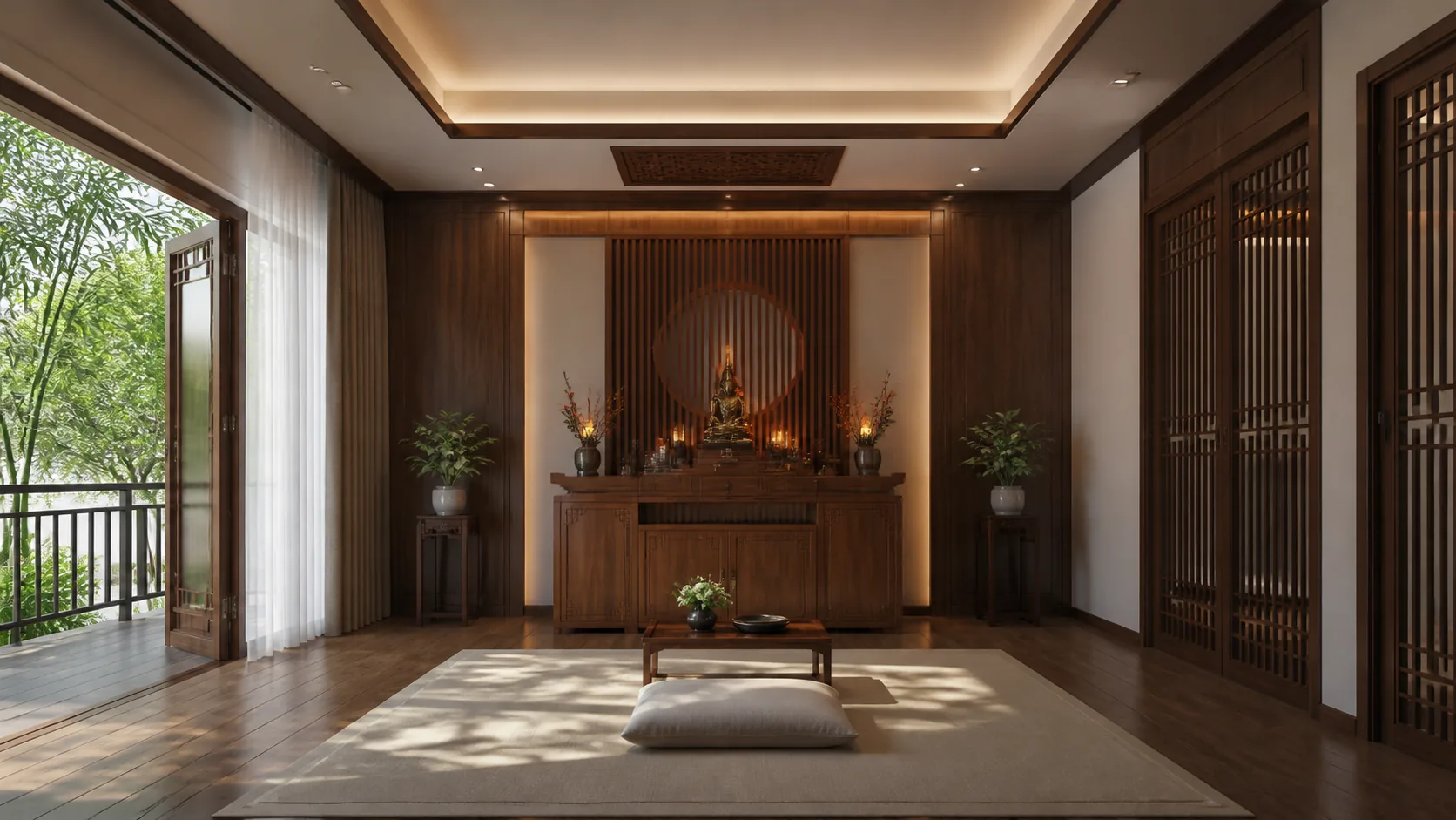 Không gian tham khảo Nhà có phòng thờ