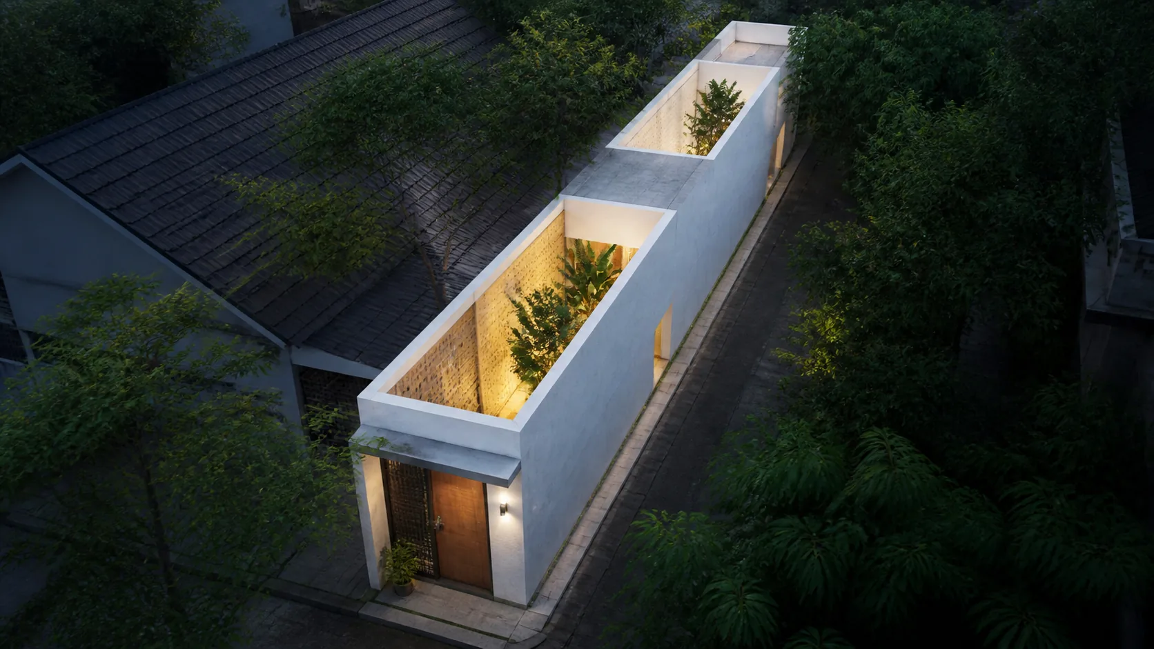 Minh họa Nhà 4x20m