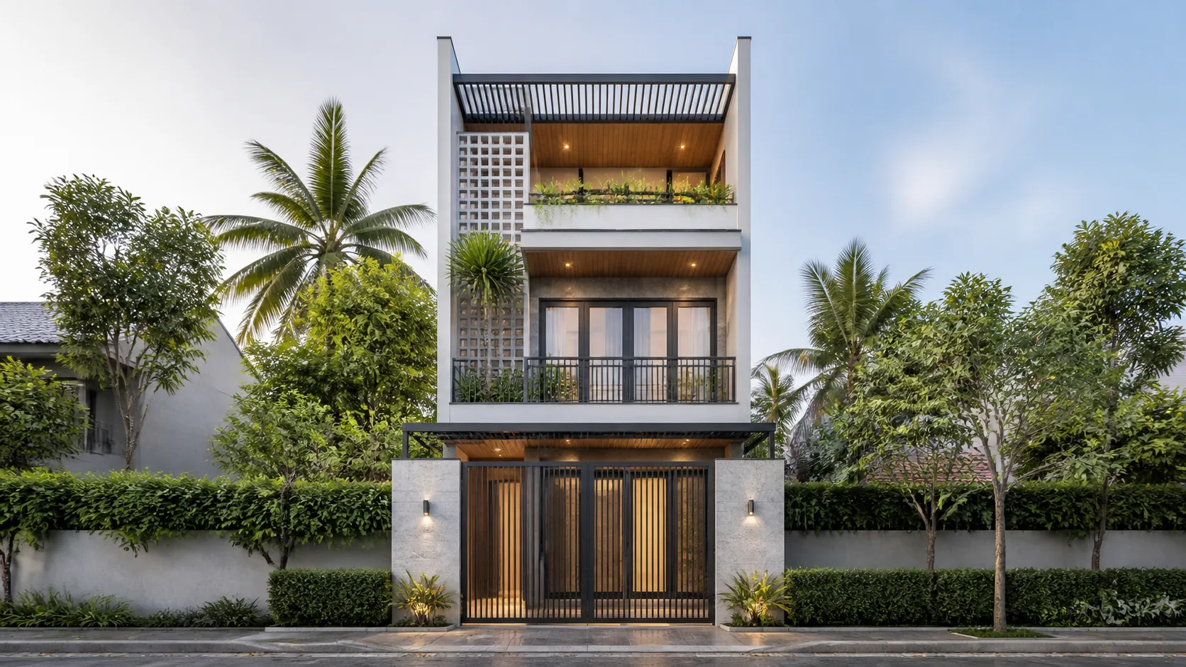 Minh họa Nhà ngang 7m